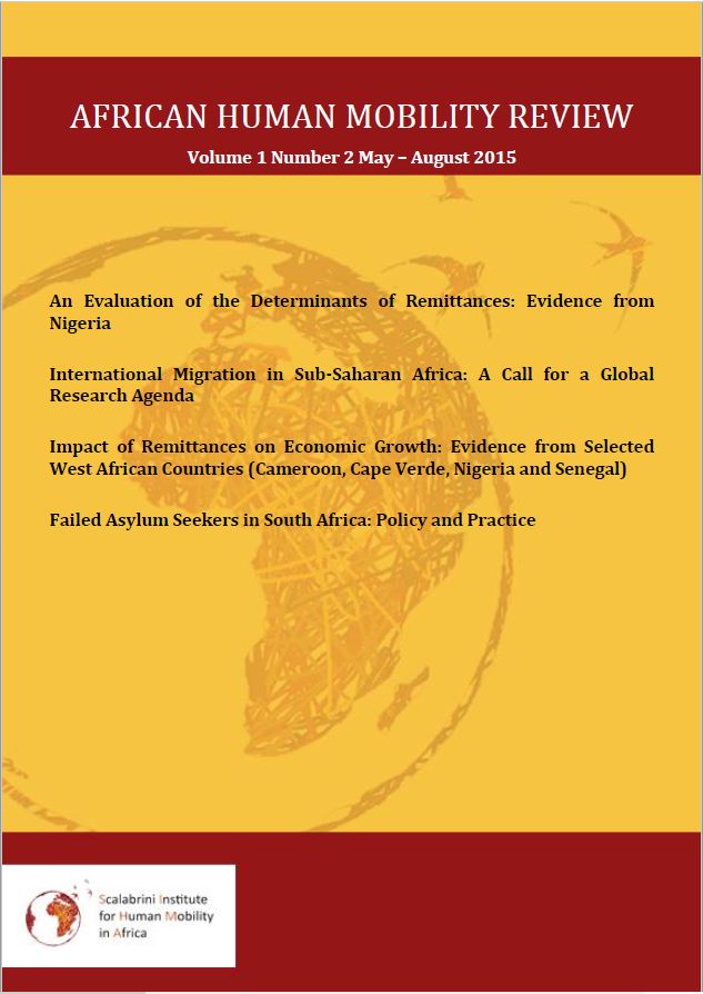 					View Vol. 1 No. 2 (2015): AFRICAN HUMAN MOBILITY REVIEW
				