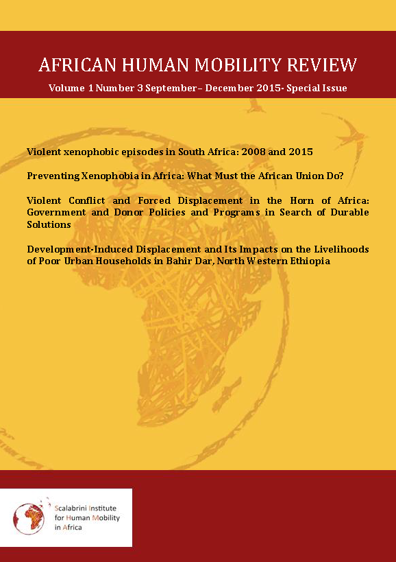 					View Vol. 1 No. 3 (2015): AFRICAN HUMAN MOBILITY REVIEW
				