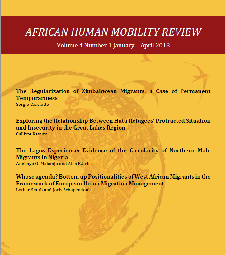 					View Vol. 4 No. 1 (2018): AFRICAN HUMAN MOBILITY REVIEW
				