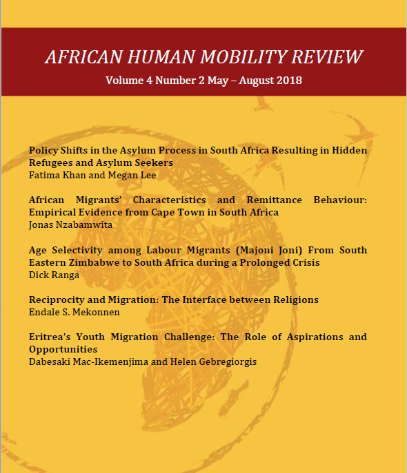 					View Vol. 4 No. 2 (2018): AFRICAN HUMAN MOBILITY REVIEW
				