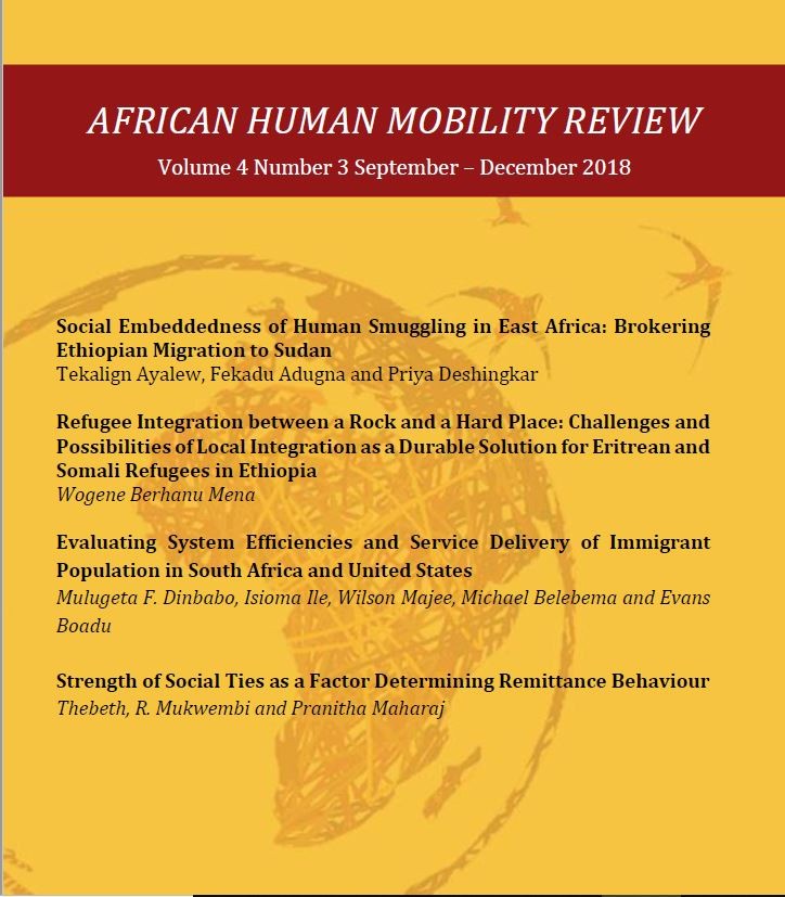 					View Vol. 4 No. 3 (2018): AFRICAN HUMAN MOBILITY REVIEW
				