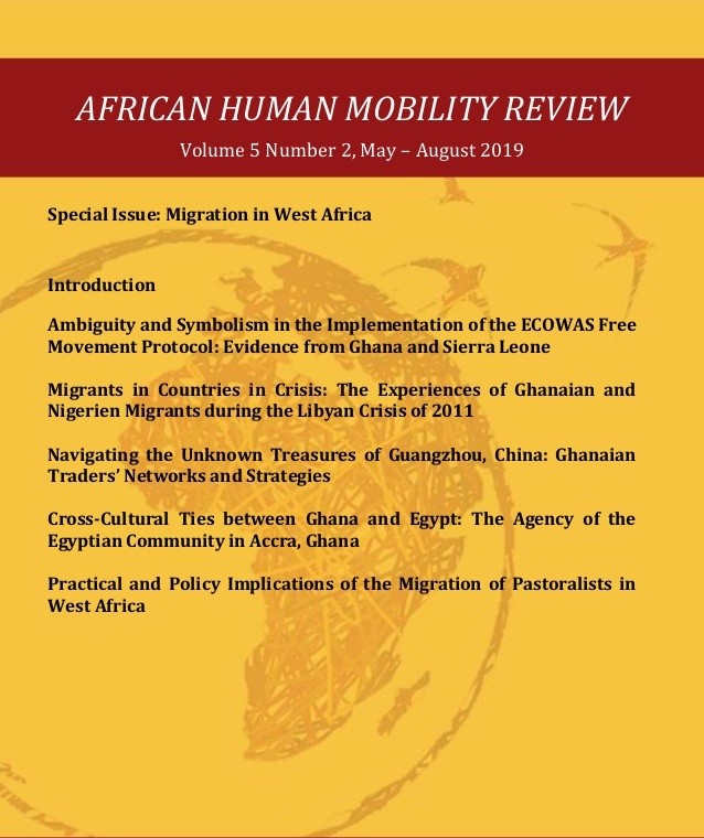 					View Vol. 5 No. 2 (2019): AFRICAN HUMAN MOBILITY REVIEW
				
